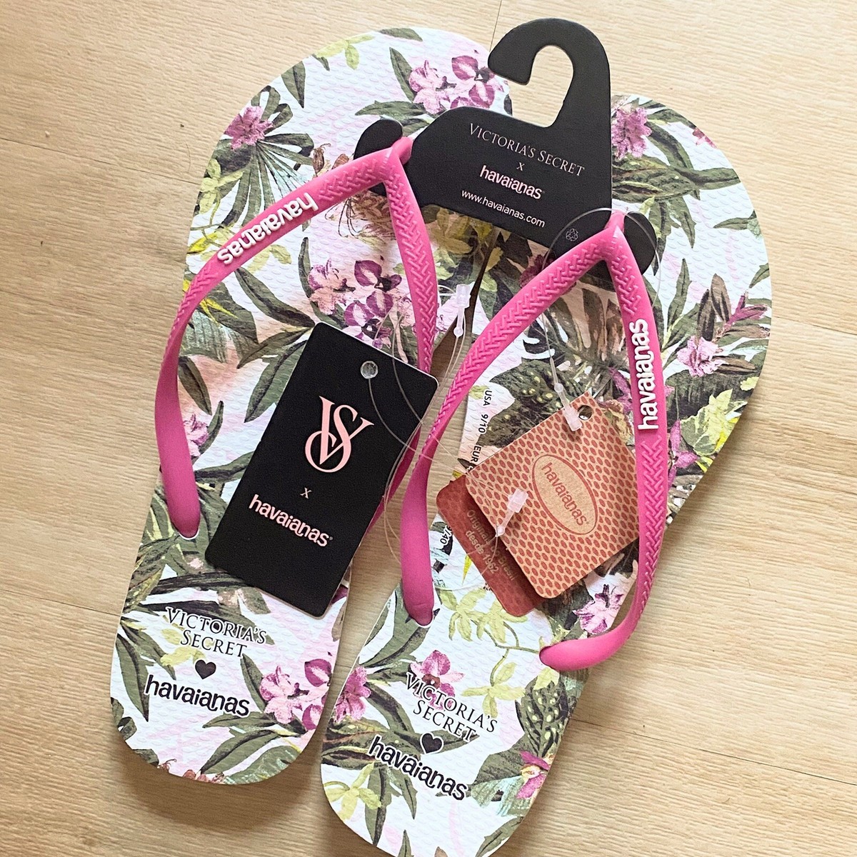 Havaianas x Victoria's Secret Slim Flip-Flop Pink Tropical Floral