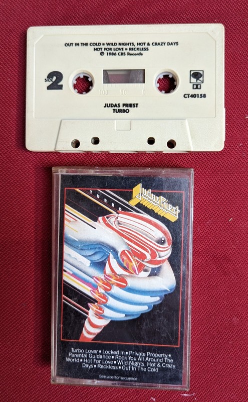 JUDAS PRIEST TURBO Cassette Tape 1986 Rock Metal Rare