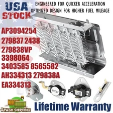 279838 3977767 Dryer Heating Element Kit Fuse For Whirlpool Kenmore Roper Maytag