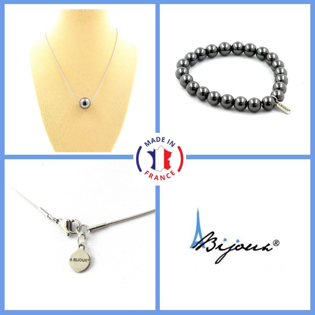 Parure bracelet et collier hématite pour sublimer vos tenues