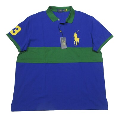 polo BIG PONY 青 90s Vtg 1990s Polo Ralph Lauren Blue Polo Shirt Red Big Pony