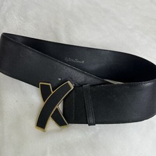 Vintage Paloma Picasso Womens Leather Belt M/75 Black