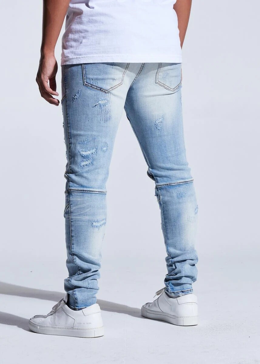 【PERSTEP】23FW★ Rocky Denim Pants Tripp NYC Strap Zip-Off Pants [BLUE DENIM] – VampireFreaks
