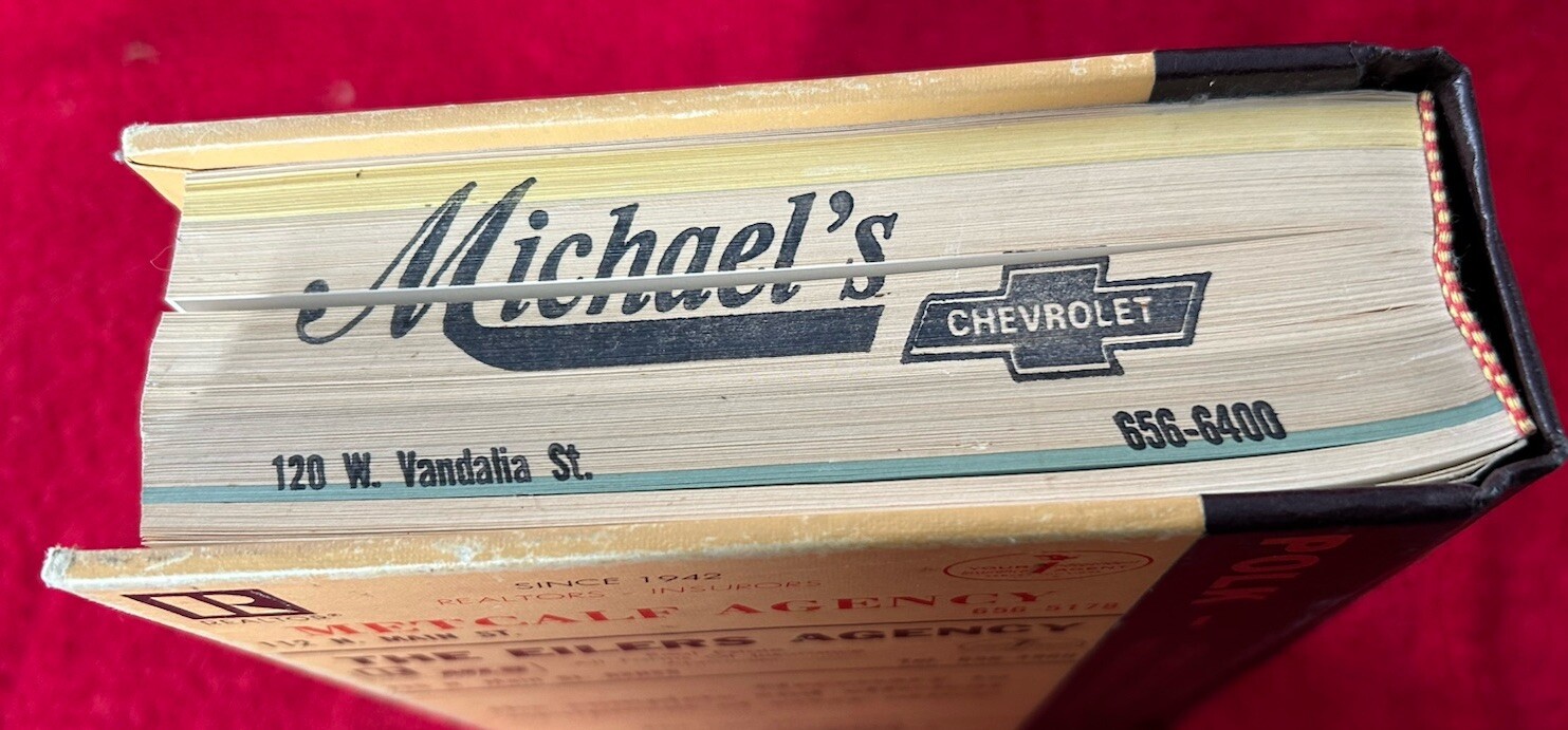 1985 Edwardsville Illinois Polk Directory hardcover