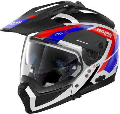 Casco Nolan N70-2 X grandes alpes white red blu Bmw R1200 R1250 GS  adventure | eBay