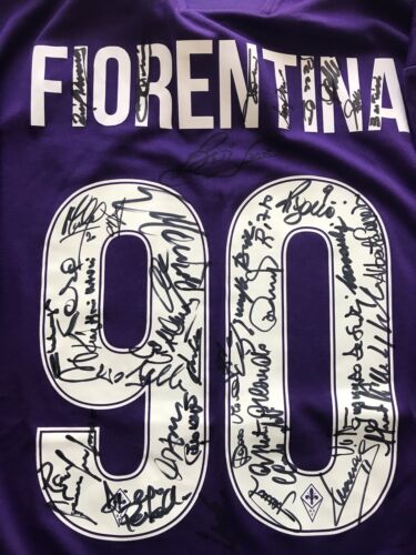 Super Ultra Rare Fiorentina All Time Great Signed 90 Years Jersey - Picture 2 of 10
