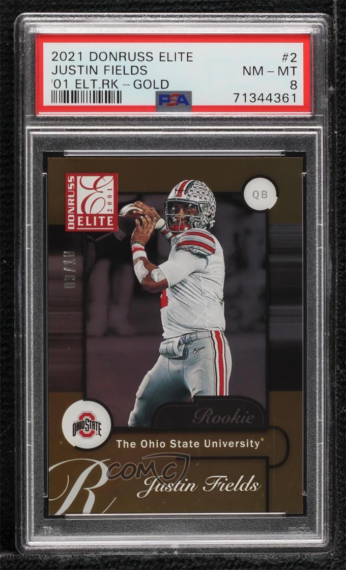 Justin Fields Panini Donruss Elite 2001 Elite Rookies #2 Gold