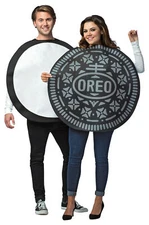 Couples Costumes Oreo Cookie Adult Men's Women's His Hers Halloween Funny