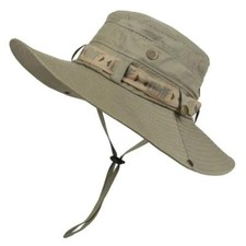 Cappello uomo estivo secchiello esterno protezione UV tesa larga panama safari caccia