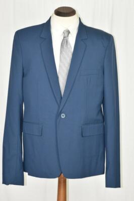 NWOT RAF SIMONS S/S 2008 Medium Blue 1BTN Sportcoat Jacket Slim Fit 42 R