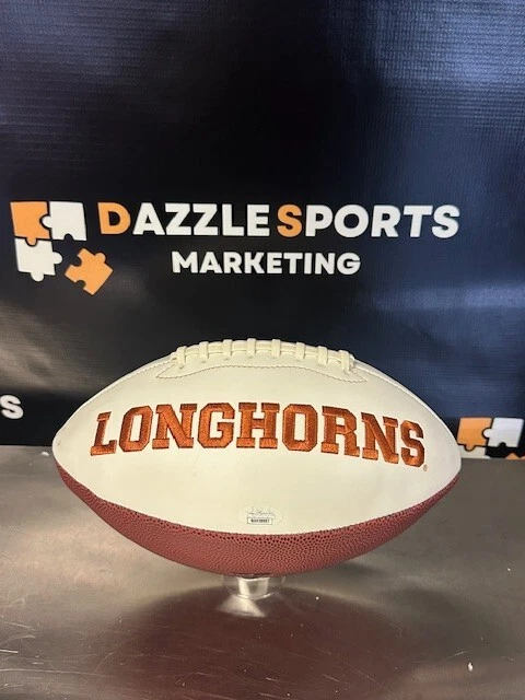 Texas Longhorns Ricky Williams Logo Signed Football JSA COA - Image 2 of 2