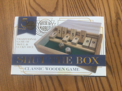 4 Spieler Shut The Box Holz traditioneller Pub Würfel Familie Kinder Spielen