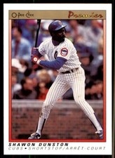 1991 O-Pee-Chee Premier Shawon Dunston Chicago Cubs #37