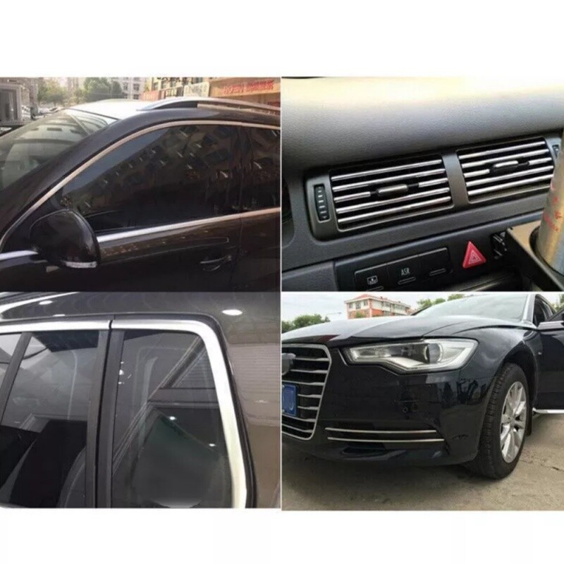 US 3/4" Chrome Trim Molding Strip Decoration Car Body Door Side Protector 16.4ft