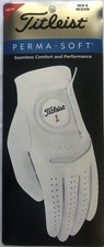 New Titleist Perma Soft 6597E Left-Hand Golf Glove Color Pearl Medium