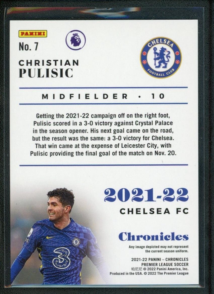 スポーツ選手 Panini 21/22 christian pulisic 2021-22 CHRISTIAN PULISIC 12/23 PANINI CHRONICLES PREMIER