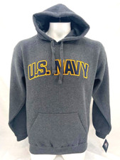 NEW U.S. Navy Midshipman J. America LS Gray Hoodie Pullover Sweatshirt Men's L