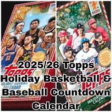 2025-26 Topps Baseball & Basketball Sealed Holiday Advent Calendar 2 BOX Presale