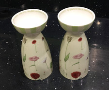 PRETTY PAIR OF RARE PORTMEIRION HYACINTH BULB VASES - IMMACULATE CONDITION -17CM
