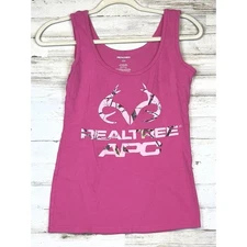 Real Tree APC Ladies Sleeveless Tank Top Pink Sz Sm