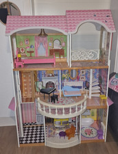 Kidkraft Puppenhaus für Barbie und ähnliche mit Licht Möbel Fahrstuhl Balkon