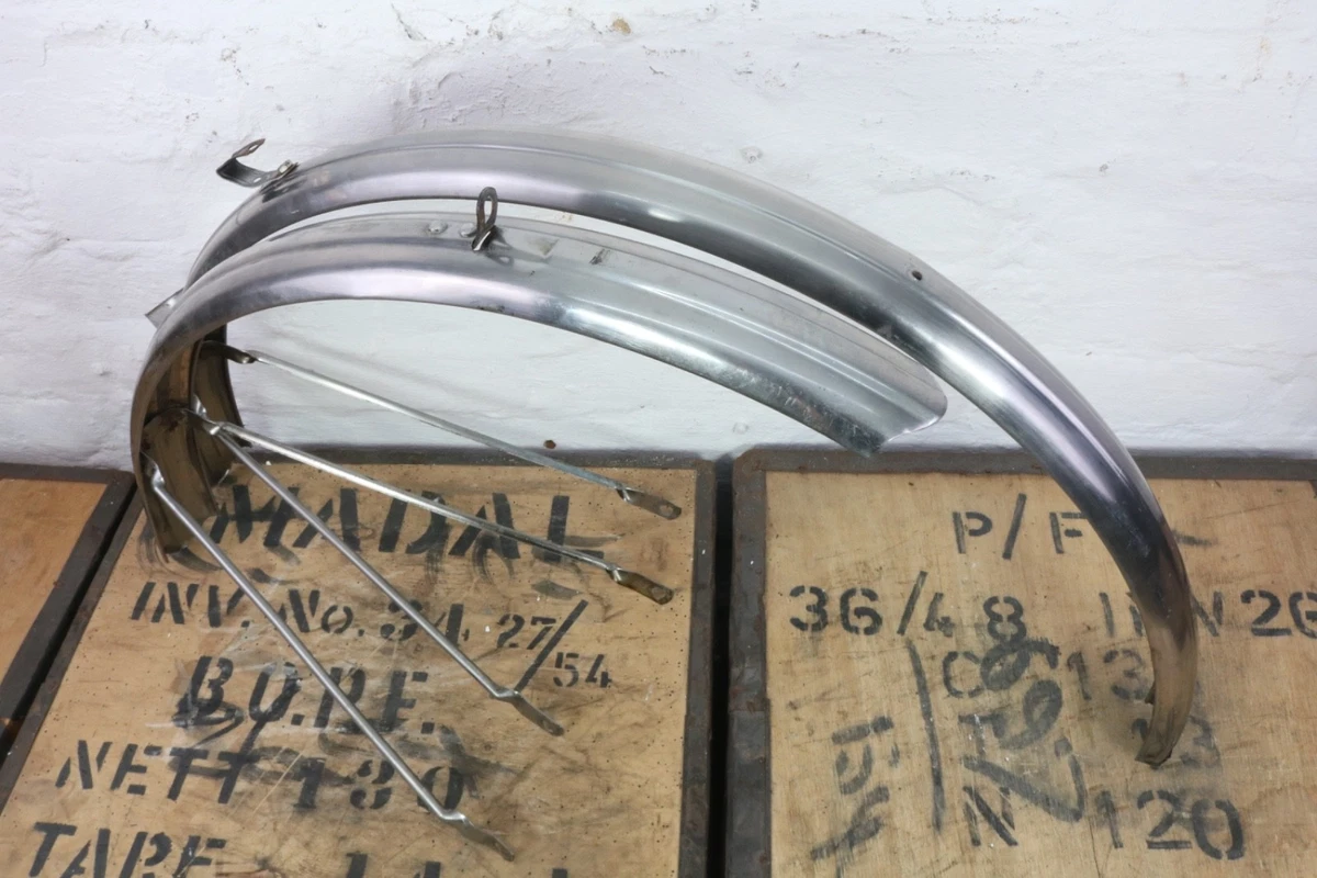 2x Garde-boue Acier Chromé 700 - Vélo Vintage France - Set Complet
