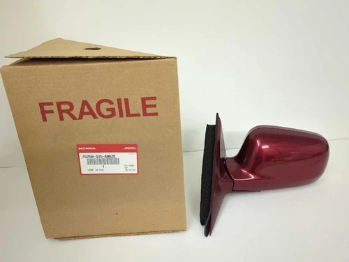 New OEM genuine Honda Door Mirror 1993-1997 Accord sedan Red R78P Power LH