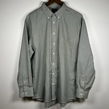 Stafford Coolmax Mens Tailored Houndstooth Button-down Dress Shirt