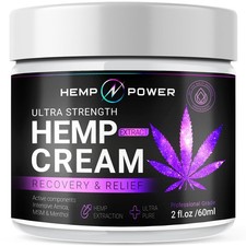 Hemp Power Joint Muscle Relief Cream, with Hemp, Menthol, MSM Arnica, Support...