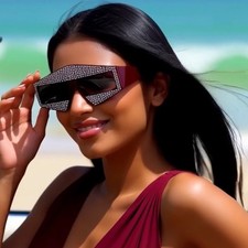 Rhinestone Cat Eye Sunglasses Women Crystal Embellished Designer Gafas Mjeres