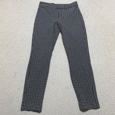Old Navy Womens 2 Pants Gray Plaid Check Pixie Skinny Ankle High Rise Pockets