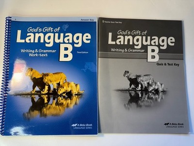 Abeka 5th Grade God's Gift Of Language B 3rd Edition Writing & Grammar& Quiz Key