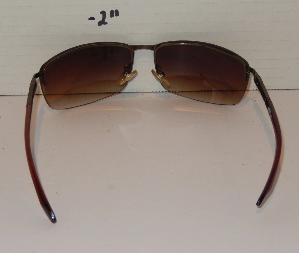 PUGS Style 901 Brown Gunmetal Gradient Lens Wrap Sunglasses UV Protection - Image 4 of 4