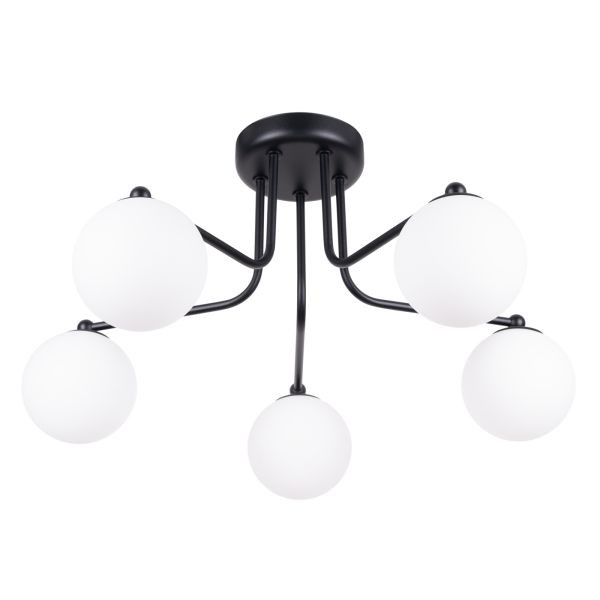 Lustre blanc G9 5 Astral en acier pour salle à manger moderne