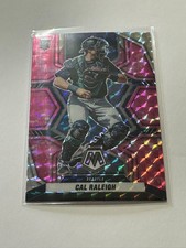 2022 Panini Mosaic - Rookies Cal Raleigh #242 Pink Camo Mosaic Prizm (RC)