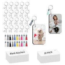 UJL 120pcs Sublimation Blanks Keychains Double Side Rectangle Blank Keychains...
