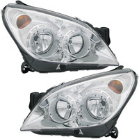 Scheinwerfer Set FüR Opel Astra H 2004-10 H1 H7 Halogen Chrom LWR Stellmotor