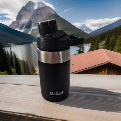 New CamelBak 12 oz Black Chute Mag Vacuum Insulated Stainless Steel Water Bottle