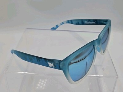 NEW Knockaround #JUSTSHOWUP Limited Edition Forest Print Blue Mirrored