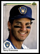 1990 Upper Deck Terry Francona Milwaukee Brewers #180A