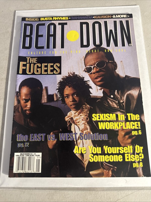 BEAT DOWN magazine The Fugees Busta Rhymes Kausion Bahamadia Tony Rich Capelton