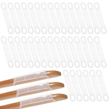 100 PCS Clear Non-Slip Clothes Hanger Grips Transparent Silicone Strips