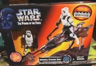 Star Wars Speeder Bike with Imperial Biker Scout POTF.   (1997 Kenner)