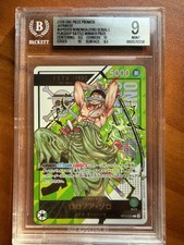 One Piece OP12-020 Roronoa Zoro Serial Flagship Battle Winner For Asia BGS 9