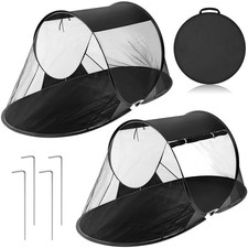 2 Pcs Pop up Mosquito Tent 1 Person Foldable Camping Tent with Ground Pin Por...