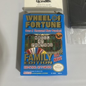 Wheel of Fortune Family Edition (Nintendo NES) Cleaned and Tested Complete Box!!