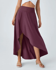 Halara XL Breezeful High Waisted High Low Ruffle Flowy Quick Dry Skirt NWT