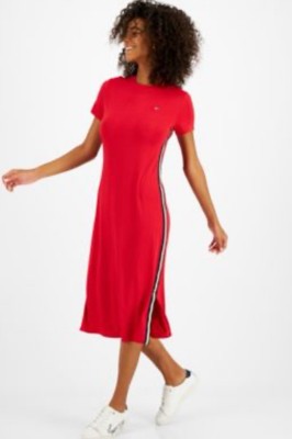 strapless open back dress Sylvia Dress in Campari Small / Campari main image 1