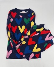 Hanna Andersson Two Piece Pajama Set, Hearts, Sleep ware, Size 4, Preowned