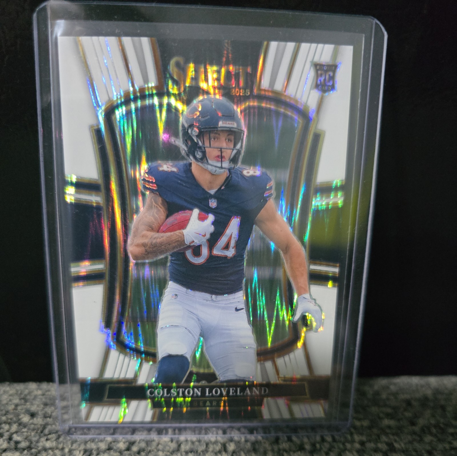 2025 Panini Select - White Shock Colston Loveland #172 (RC) /799 Bears